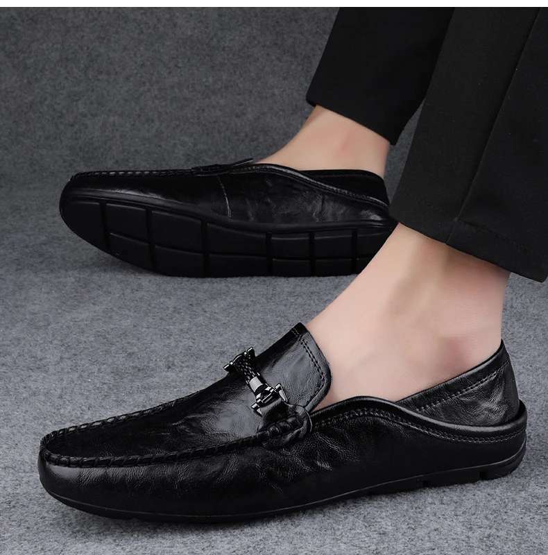 Slip On Leather Casual Shoes Men Loafers Spring Summer Big Size 48 49 Mocasines Hombre Loafer