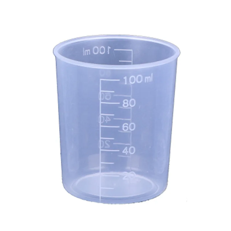 100 ML 1 Piece Laboratory Scale Measuring Cup Thickened Food Transparent Plastic Sampling Container Lab Supplies stainless measuring cup