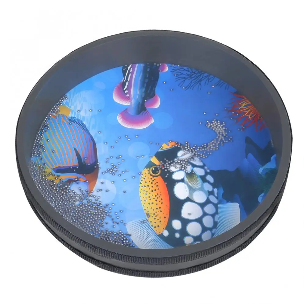 10 Inch Sea Drums Waves Sound Ocean Hand Drum Musical Educational for Children