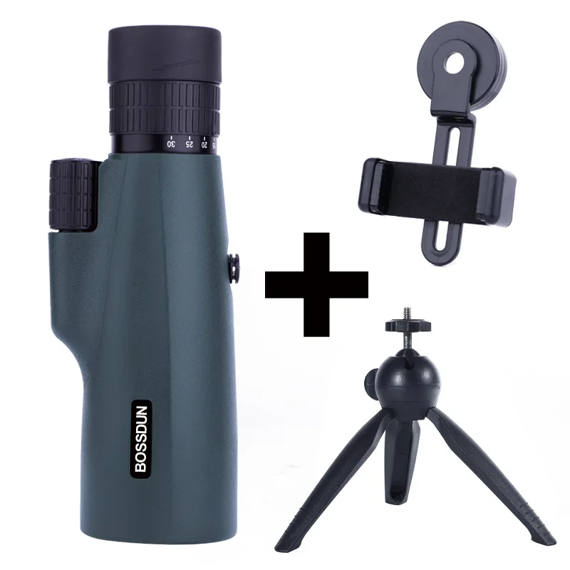 Monoculare HD 80x100 Con Zoom, Treppiede E Clip Per Telefono