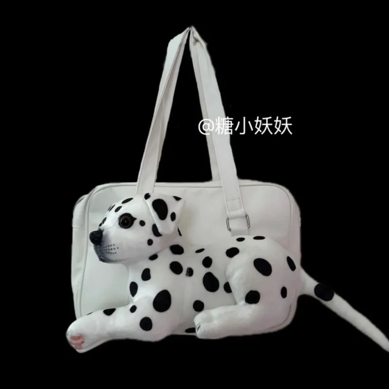 JIAERDI Harajuku Aesthetic Y2k Shoulder Bags Women Hot Girl Uniform Spotted Dog Cute Handbag Female Vintage Casual Messenger Bag