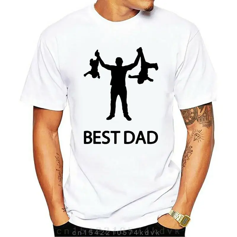 

Футболка Best Dad, Забавный дизайн, футболка на День отца, 100% хлопок, модная Подарочная футболка, европейский размер