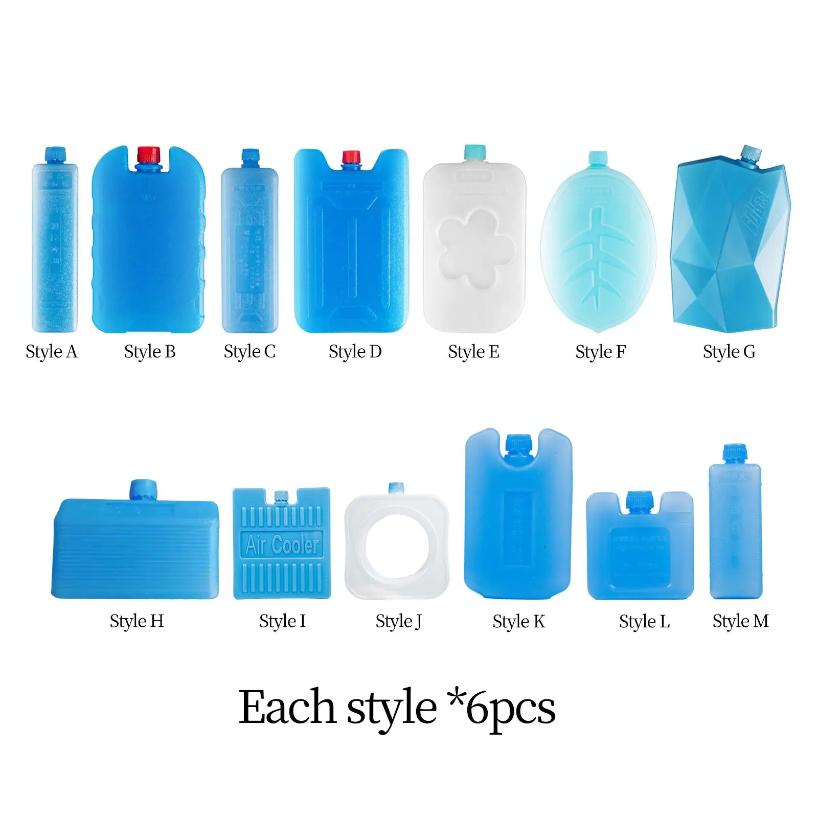 

6Pcs Ice Pack for Travel Cool Box that Simply Stays Frozen Durable Freezer Packs Freezer Blocks for Outdoors Travel Home Picnics