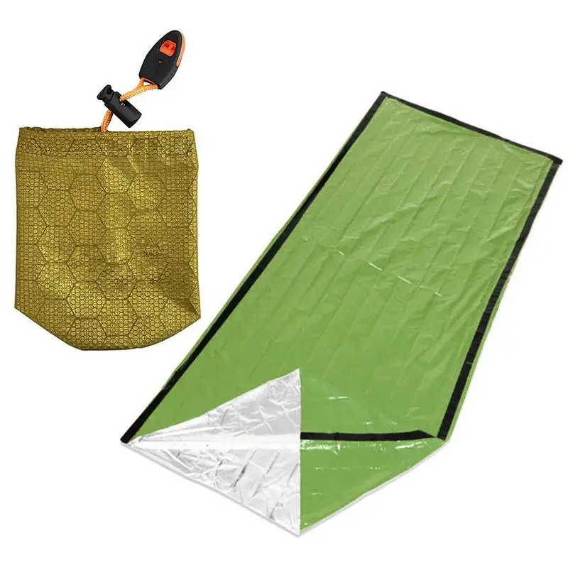 

Bivy Спальный мешок для выживания, портативный толстый ультралегкий прочный спальный мешок для выживания, водонепроницаемый для пеших прогулок, кемпинга на открытом воздухе