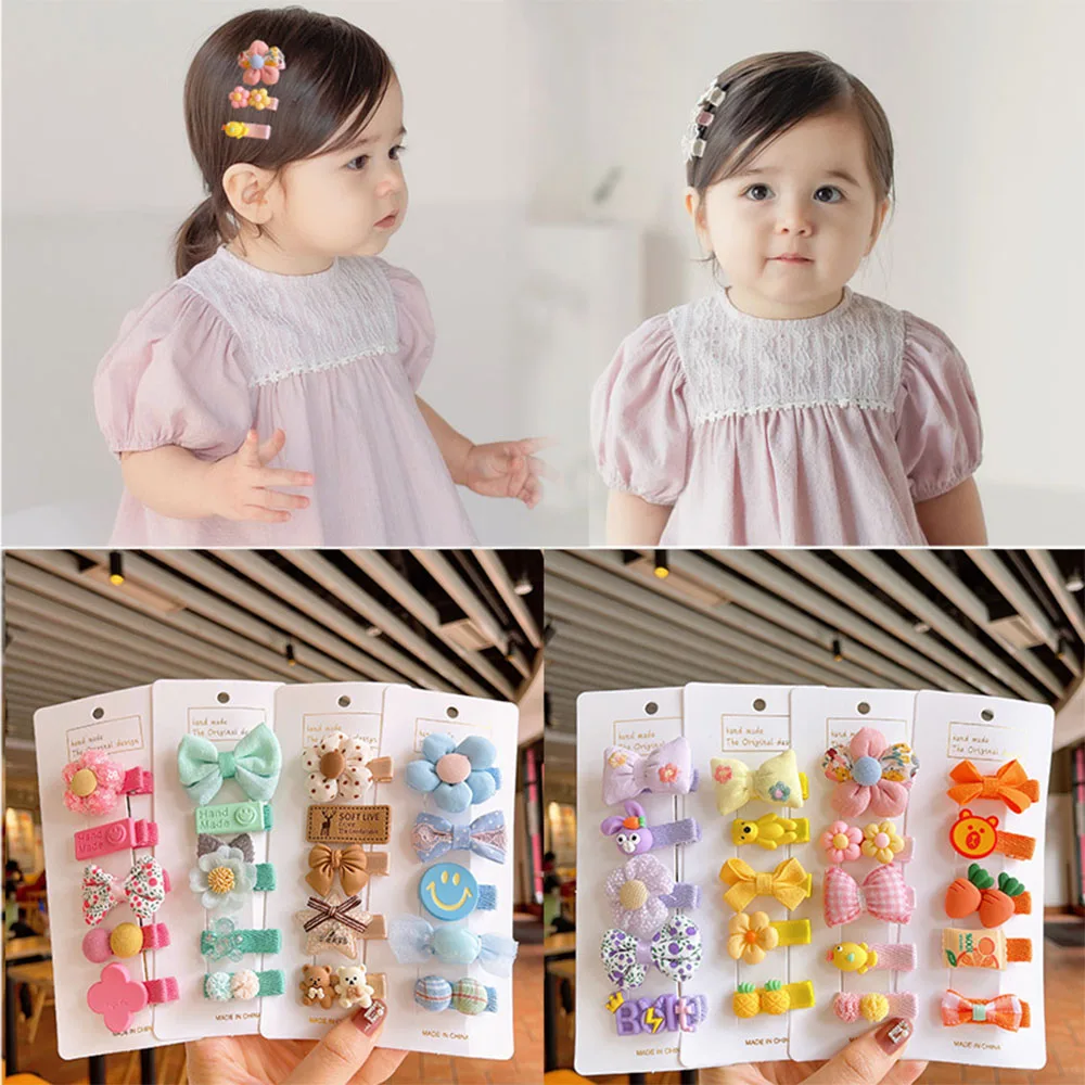 

Five Baby Hair Clips Girl Baby Hair Accessories Children Little Girls Hair Clips Do Not Hurt Hair Clips Baby Clips