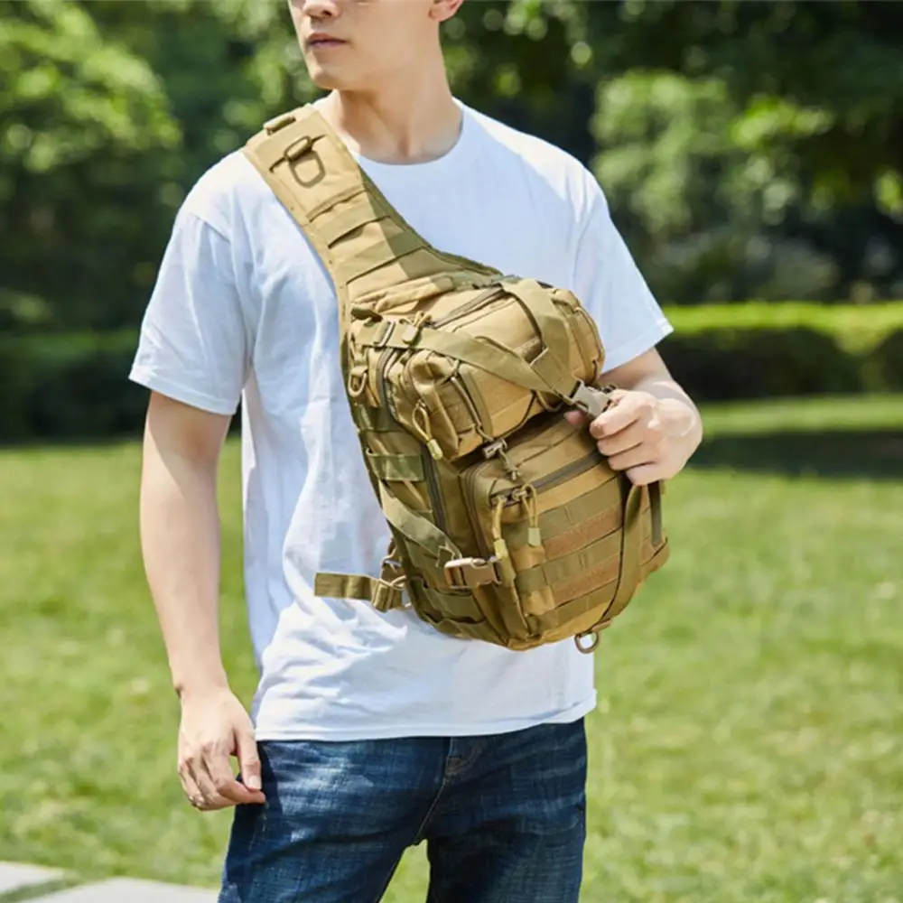 

Tactics Bag Single Shoulder Chest Bags Army Military Waterproof Camouflage Outdoor Hunting Hiking Kettle Pouch Cycling Equipment