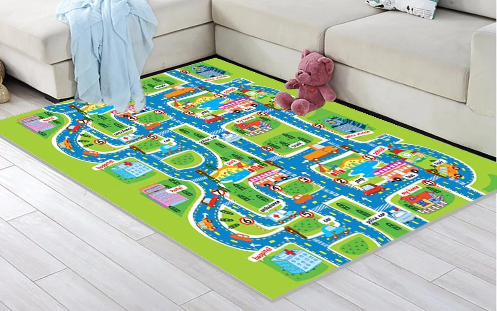 Alfombra De Juegos Grande Algodon Para Bebe Tapete Juego Niños Niña Casa  Cuarto