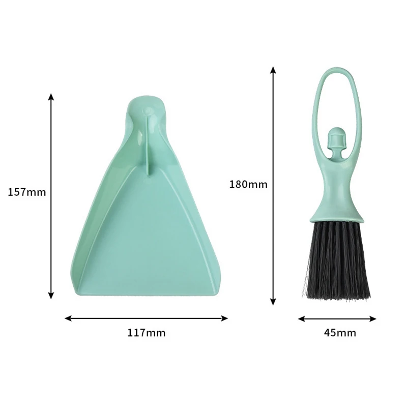 Mini Broom Dustpan Set Desktop Clean Brushes Table Keyboard Drawer Corner Clean Tool Household Cleaning Tools Small Gap Brush 6
