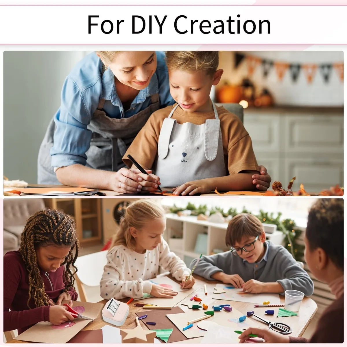 53mm T02 Thermal Paper Colorful Adhesive/Plain for Mini Pocket Printers Scrapbooking Classroom Organization Wedding Party Decor