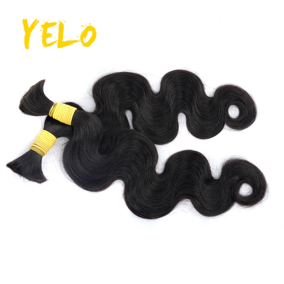 Body Wave Bulk Human Hair For Braiding Brazilian Natural Shades Hair Extensions No Weft Remy Human Weaving 1Pc 14-28 Inch