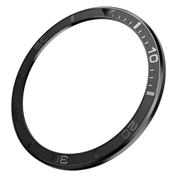 Sleek Metal Bezel Ring Protector for Galaxy Watch 6 Classic (Black)