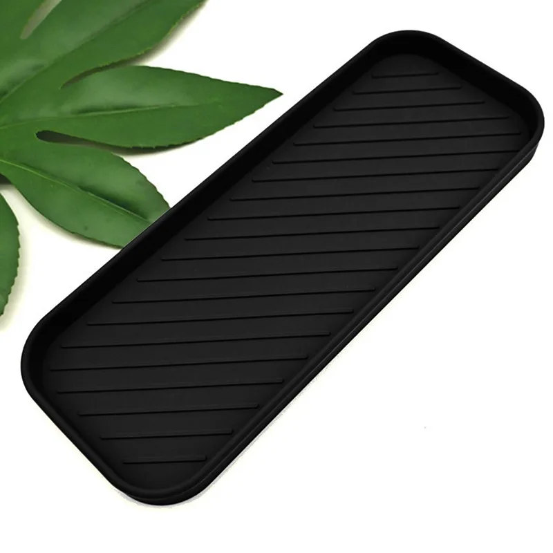 1/2pSilicone Drain Tray For Tableware Water Cup Fruit Vegetable Kitchen Sink Organizer Storage Tray Sponge Holder Soap Dispenser 5