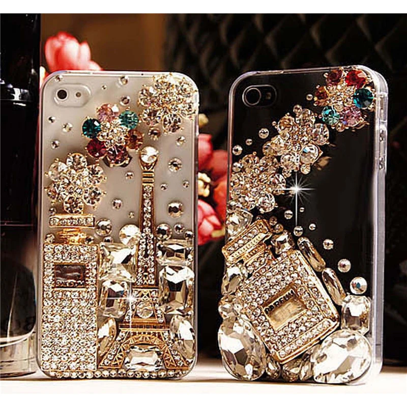 

3D Eiffel Tower Perfume Bottle Bling Cases For Samsung Galaxy A14 A34 A54 A21S A71 A12 A52 A52s A72 A32 A22 A13 A33 A53 A73 5G