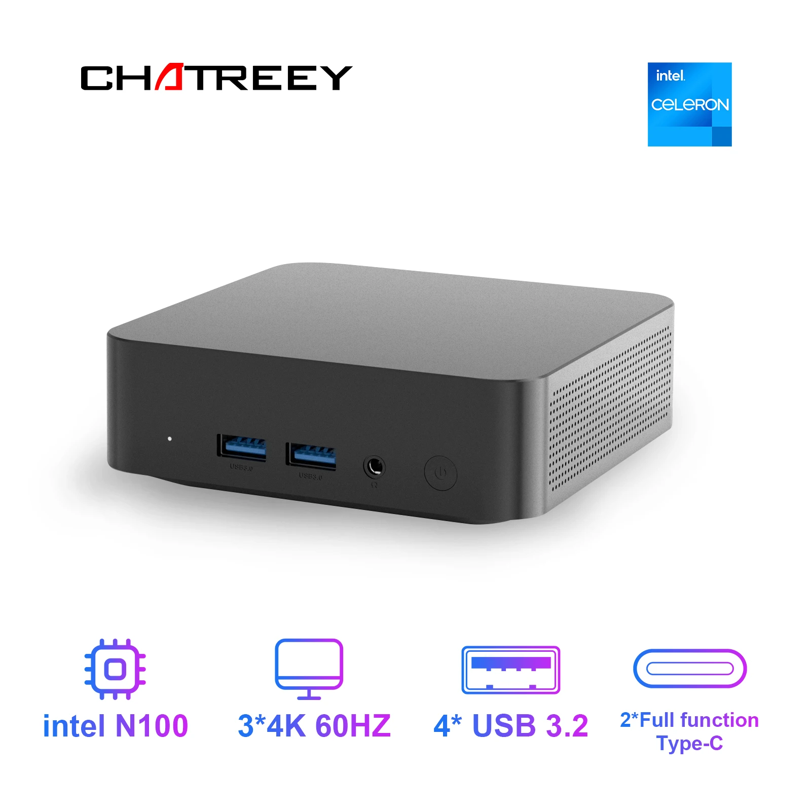 Chatreey Mini PC T9 N3150 WIFI5 Windows 11 Ultra Small Pocket