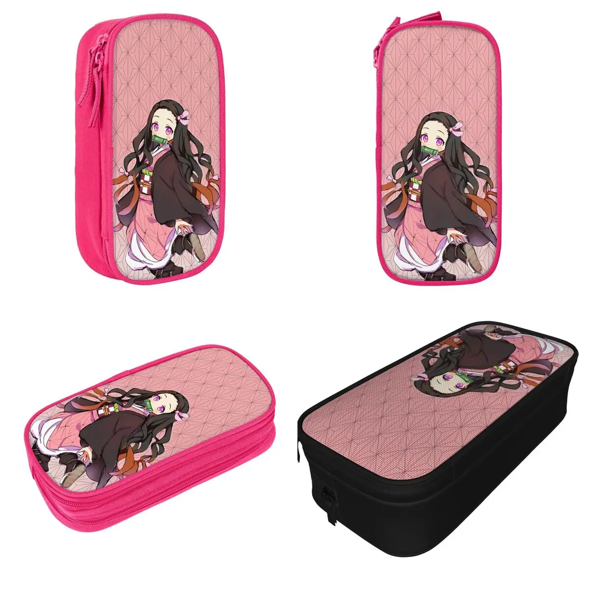Demon Slayer Nezuko Kamado pencil cases pencilcases pen large storage pencil bags school supplies zipper stationery