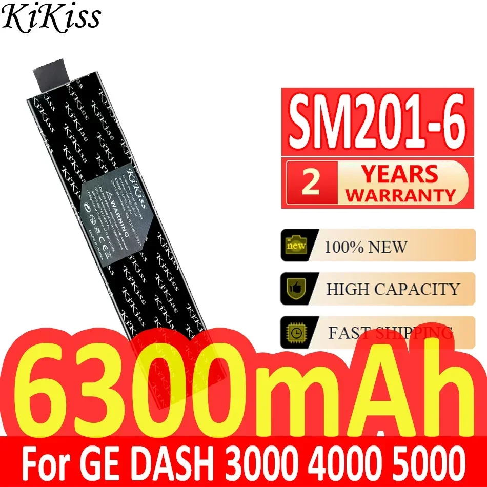 

6300mAh KiKiss Powerful Battery SM201-6 SM2016 For GE DASH 3000 4000 5000 B20 B30 B40 B20I B30I B40I SM 201-6