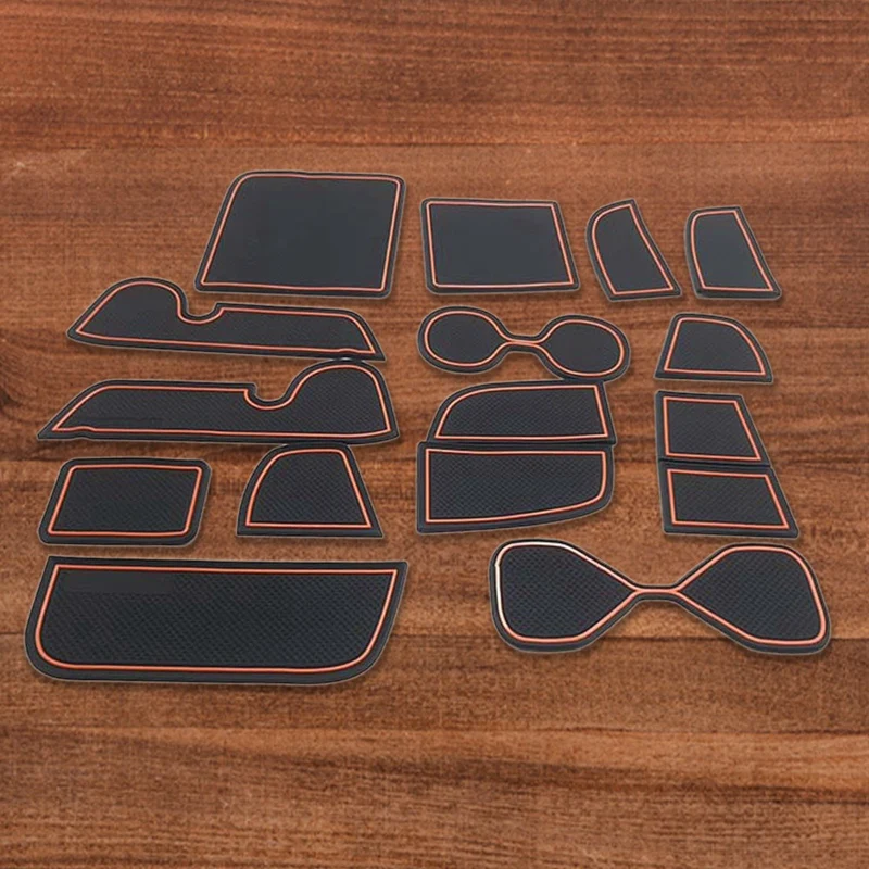 15Pcs Gate Slot Pad For Honda HRV HR-V Vezel Accessories Interior Non-Slip Anti Dust Cup Holder Inserts