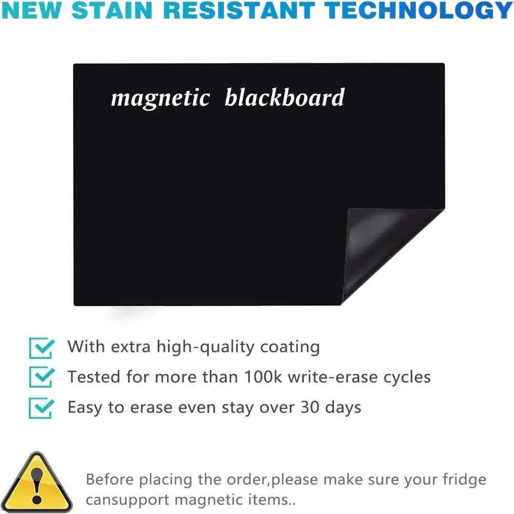 Adesivi Lavagna in PET, Lavagna Magnetica Rimovibile Nera per Programmi, Accessori Fotografici per Asilo - immagine 3