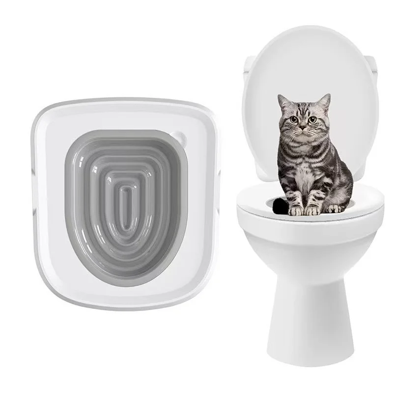 Toilet Pet Upgrade Cat Toilet Trainer Reusable Training for Cats Training Set Cat Litter Box Mat