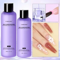 Limegirl Nail Acrylic Liquid Monomer Crystal 40ml/75ml/120ml/240ml for Nail Art Acrylic Powder Extension Professional Manicure 1