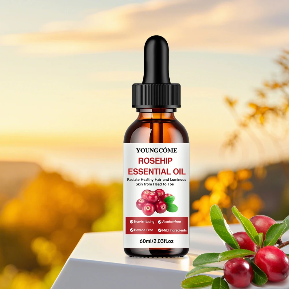 Rosehip Essential Oil Fade Fine Line Lifting Firming Repair Smooth Moisturizing Whitening Nourishing Skincare Oil for hair, face