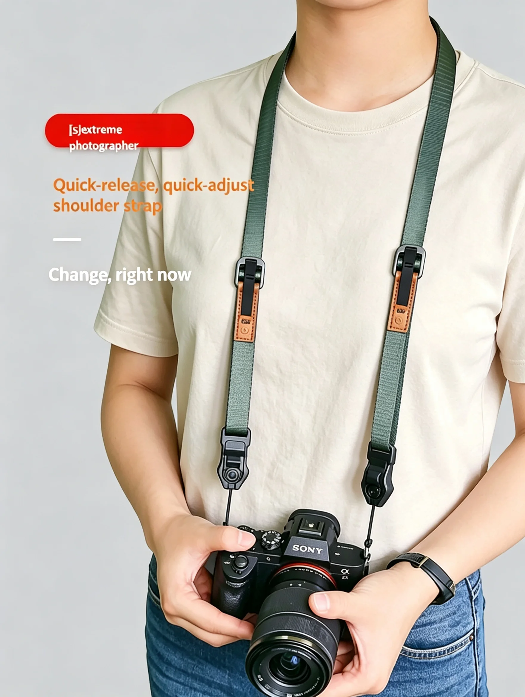 캐논, 후지 R6, Z9, R10, , 라이카, 올림푸스 카메라 스트랩 호환, 크로스바디 퀵 릴리즈 버클 스트랩