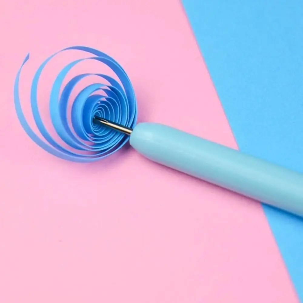 12개들이 퀼링 슬롯펜 종이 퀼링 도구 다양한 크기 종이 공예 퀼링 니들 키트 종이 컬링 퀼링펜