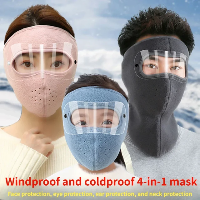 Windproof Anti Dust Full Face Mask Hat Cycling Ski Breathable Masks Eye Shield  HD Anti Fog Goggles Hood Cover Winter Warm Cap - AliExpress