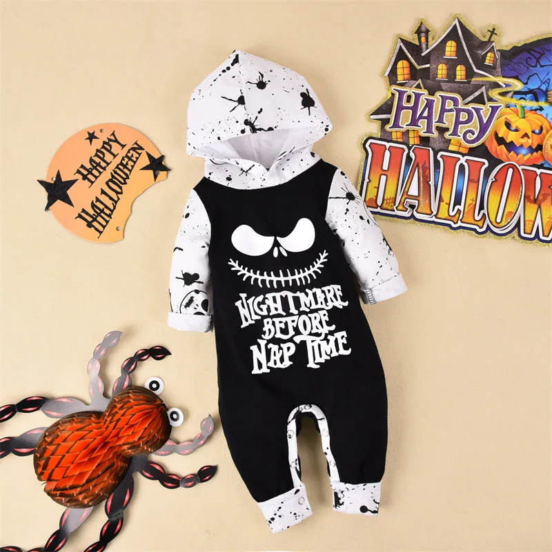 HalloweenBabyClothesNewbornInfantBabeGirlBoyRomperLongSleeve