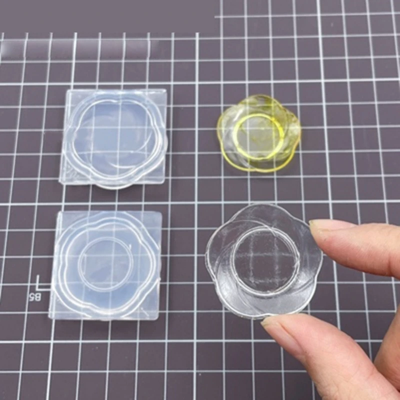 

Micro Dish Silicone Clay Mold Plate Silicone Fondant Molds for Cake Cupcake Topper Decorations 3D Nail Art Resin Mold