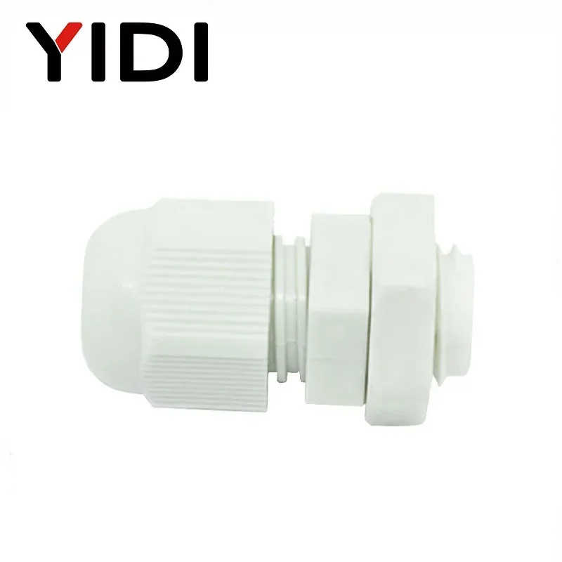 IP68 PG Waterproof Cable Gland Connector Plastic Nylon PG7 PG9 PG11 PG13.5 PG16 PG19 PG21 PG25 PG29 PG36 M16x1.5 5pcs Black