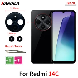 Premium Rear Camera Glass Lens with Adhesive (For Redmi 14C Black)