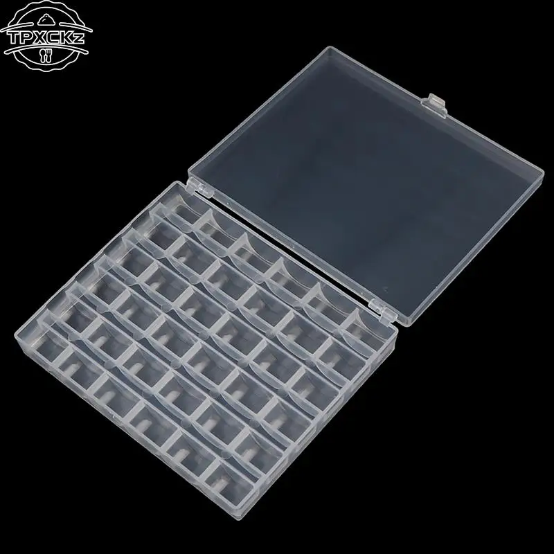 36 Spools Sewing Machine Bobbins Empty Bobbins Spools Sewing Machine Plastic Storage Box For Home Accessories Tool