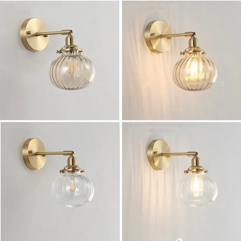 Description Picture 2 of itemBlue Glass Wall Sconce Light for Bedroom Bedside Restaurant Cafe Decoration Modern Background Pull Switch Hallway Aisel Corridor