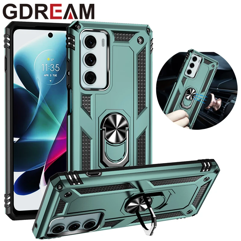 

Shockproof Phone Case For MOTOROLA Edge 20 20Pro 20Lite Magnetic Car Holder Ring Protective Cover For MOTO Edge S30 30Pro PLUS