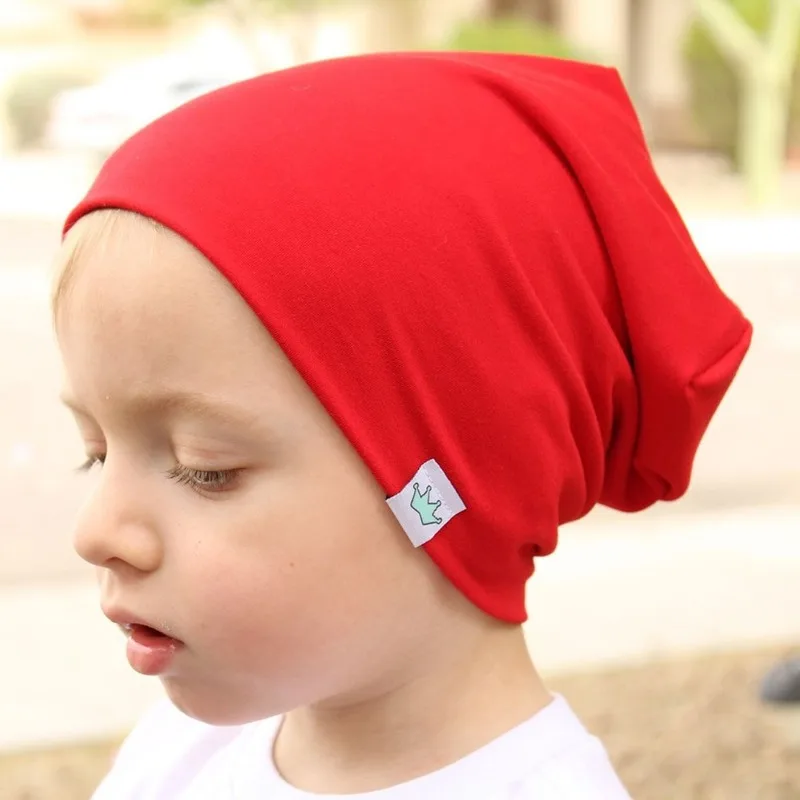 Kids Knitted Cotton Hats Boys Girls Solid Color Girls Cap Bonnet Baby Hats Caps Children's Hat Accessories Newborn