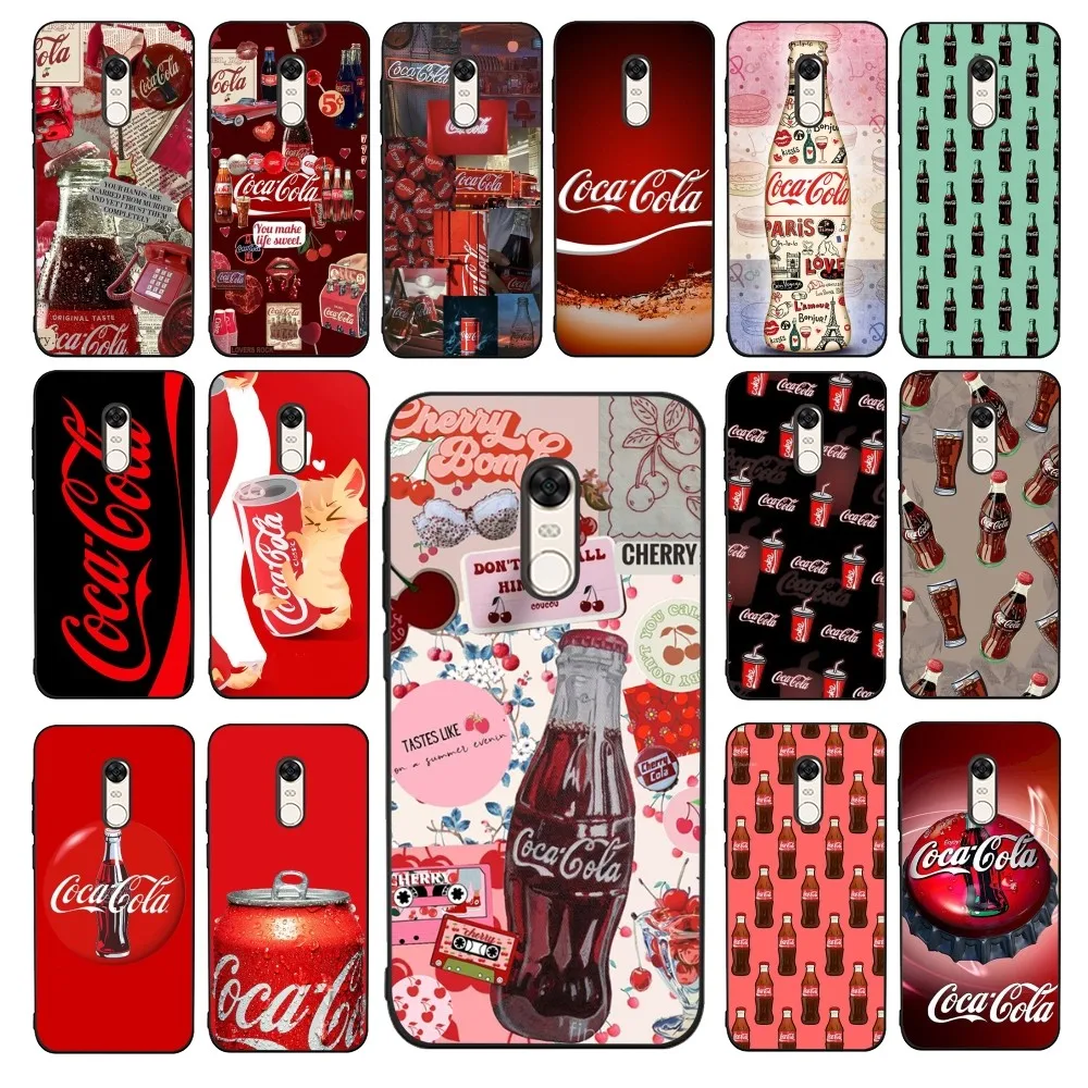 C-Coca-Fashion Cola Phone Case For Redmi 5 6 7 8 9 10 plus pro 6 7 8 9 A GO K20 K30 K40 pro plus F3 Fundas