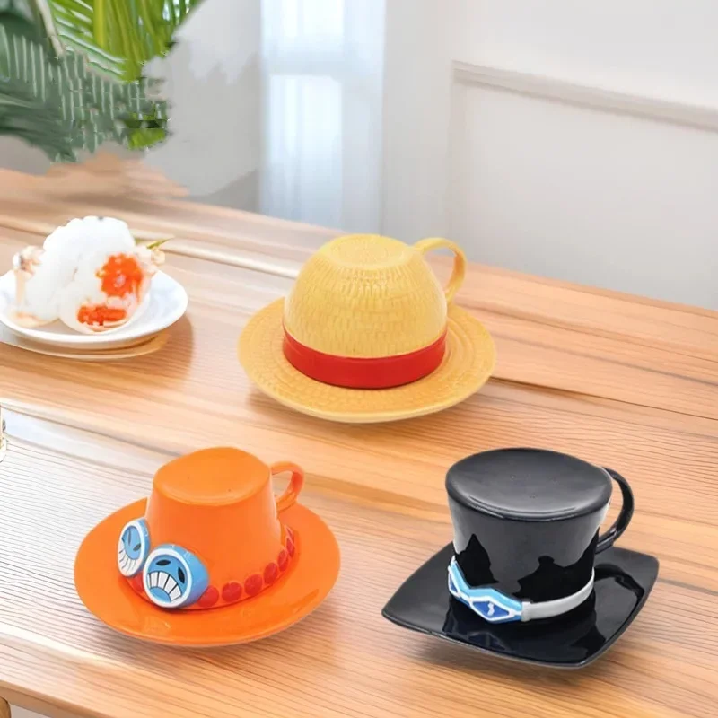 Quirky Cartoon Ceramic Mug and Saucer Set - Whimsical Breakfast Mug