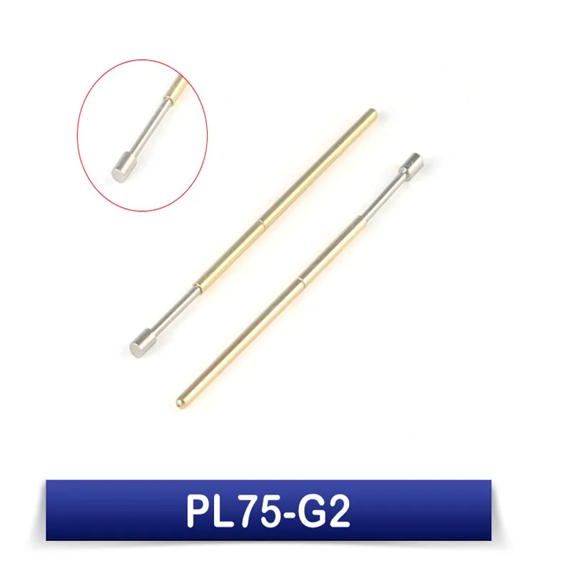 

100PCS Spring Test Needle PL75-G2 Flat Head Outer Diameter 1.02mm Length 33.35mm Probe Is Used for Circuit Board Inspection