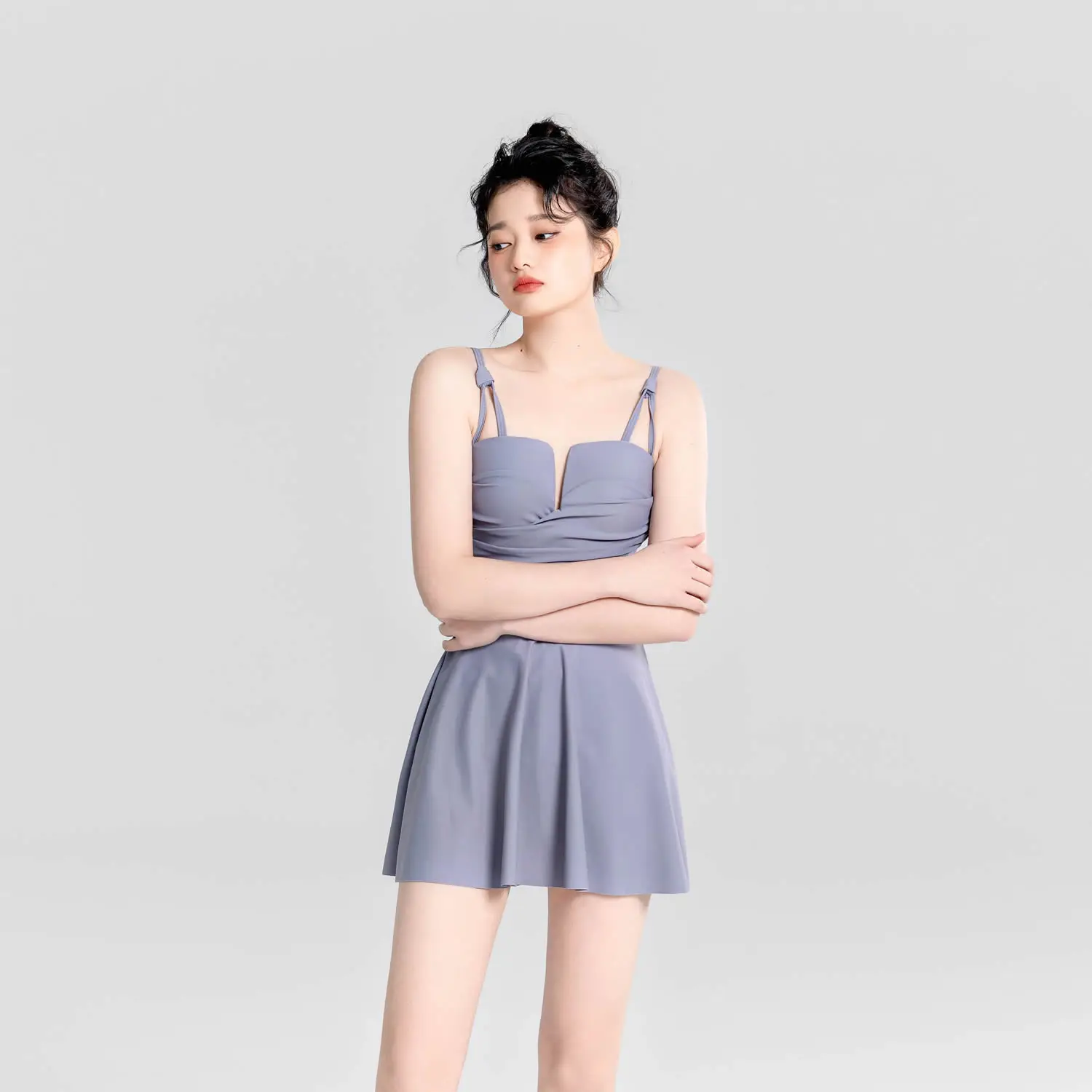 Women's Slimming Long Sleeves Dress Swimsuit