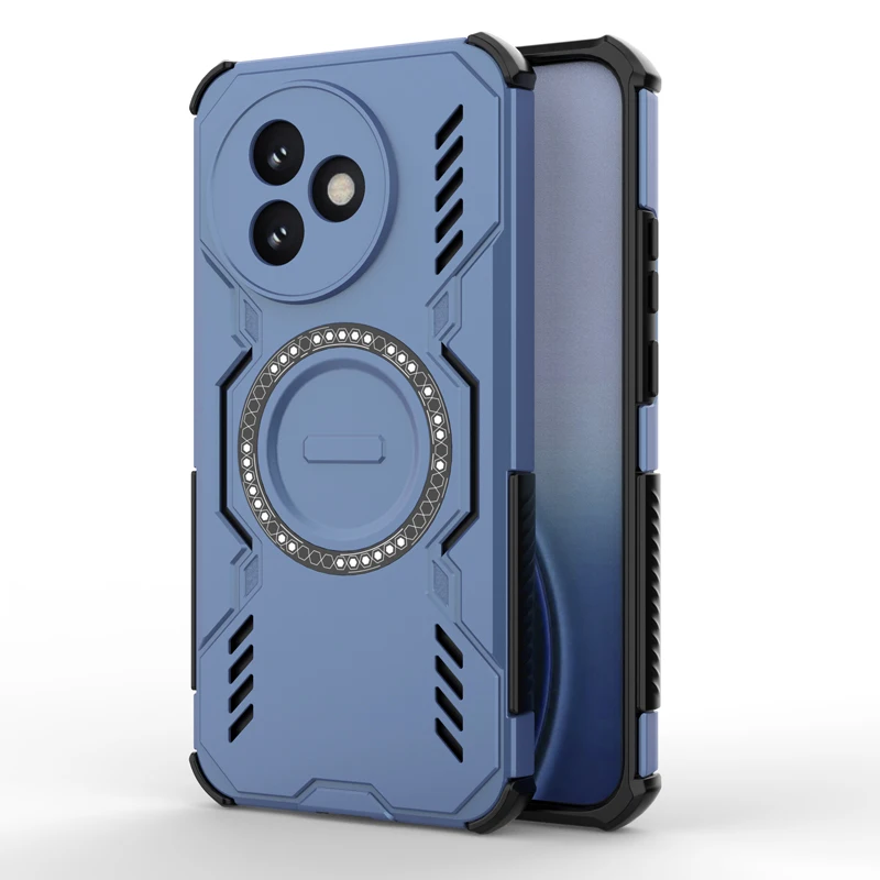 Shockproof Magnetic Adsorption Durable Phone Case with Heat Dissipation, PC+TPU Bumper Cover