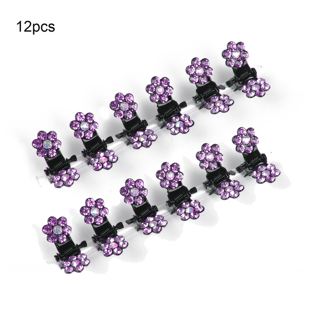 Crystal Rhinestone Flower Hair Claws Clamps Hairgrip Accessories Hairpins Hair Clips Jewelry for Women Bridal Kids Girl