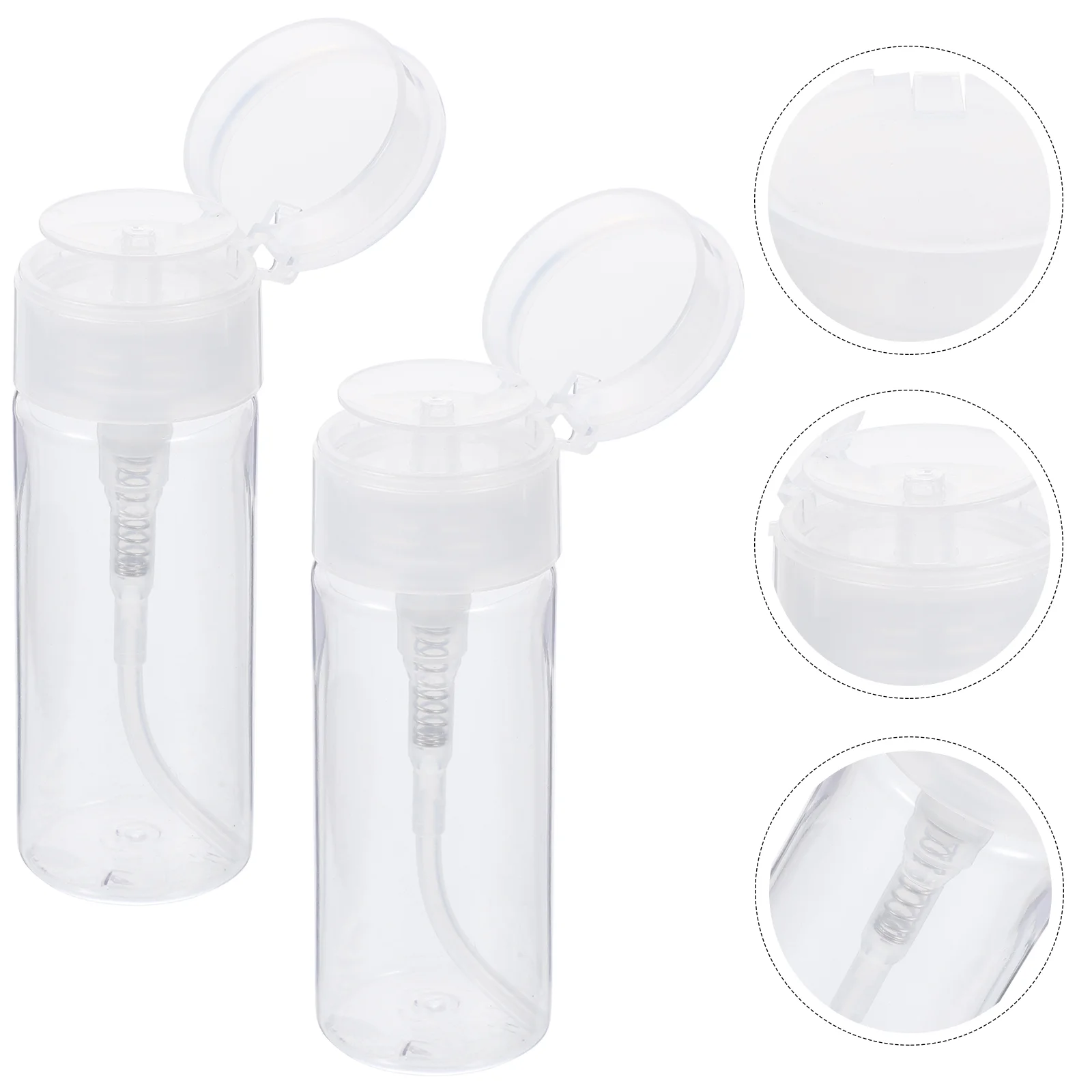

2Pcs Empty Bottles Reusable Lotion Bottles Travel Liquid Dispensers (100ML)