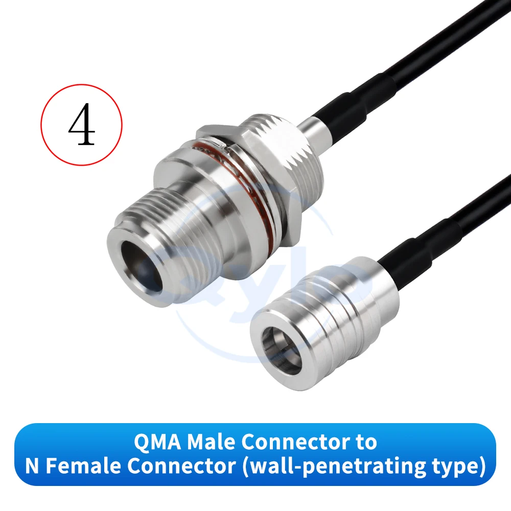(1 Stück) QMA auf N-Typ HF-Adapterkabel Verlängerungskabel Stecker/Buchse Winkelstecker RG174 Koaxialkabel 0-6GHz QMA auf N Kabel – Detail 6