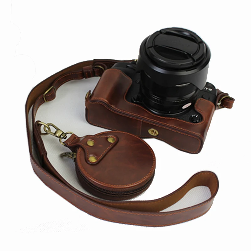 Portable Pu Leather Case Camera Bag For Fujifilm Xt2 Xt3 Xt3 Xt4