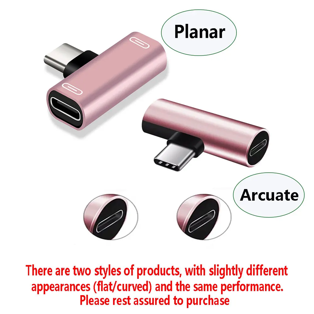 รูปสินค้า USB-C 2 in 1 ชาร์จ+หูฟัง ตัวผู้เป็น Dual Type C
