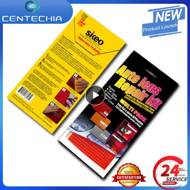 Car Lens Repair Kit Grid Pattern Auto Lens Repair Kit Light Repair Tool Car Lights Crack Repair Film Polish Auto