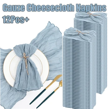6-120 pezzi tovaglioli da tavola 20x20 pollici tovaglioli da pranzo boho tovaglioli da sposa garza tovaglioli tovaglioli tovagliolo per festa/banchetto 1