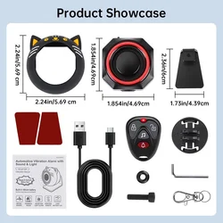 Premium Car Security System with Motion Sensor & 120dB Alarm - Adjustable Sensitivity Levels (1 Set alarm)