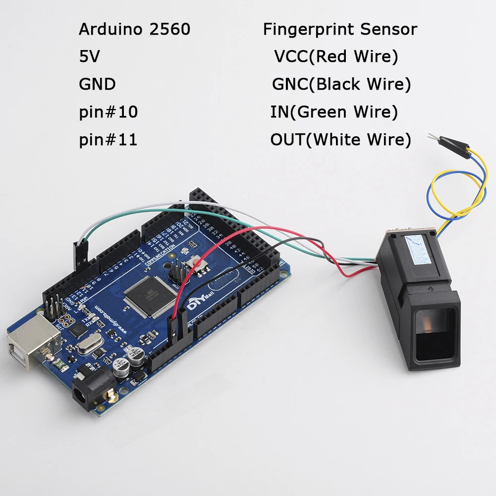 Arduino 51 AVR STM32 용 35PCS AS608 녹색광 광학 지문 판독기 센서 지문 인식 모듈